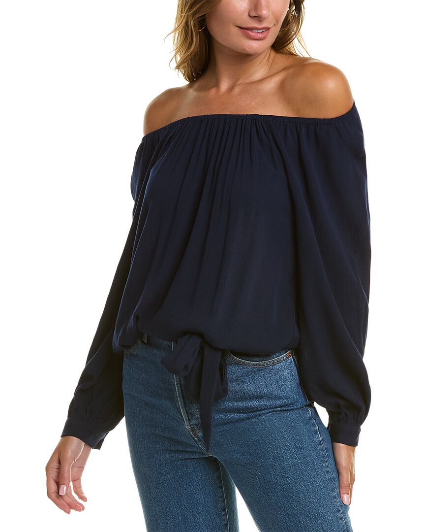 Vince Camuto Off-the-shoulder Blouse In Blue | ModeSens