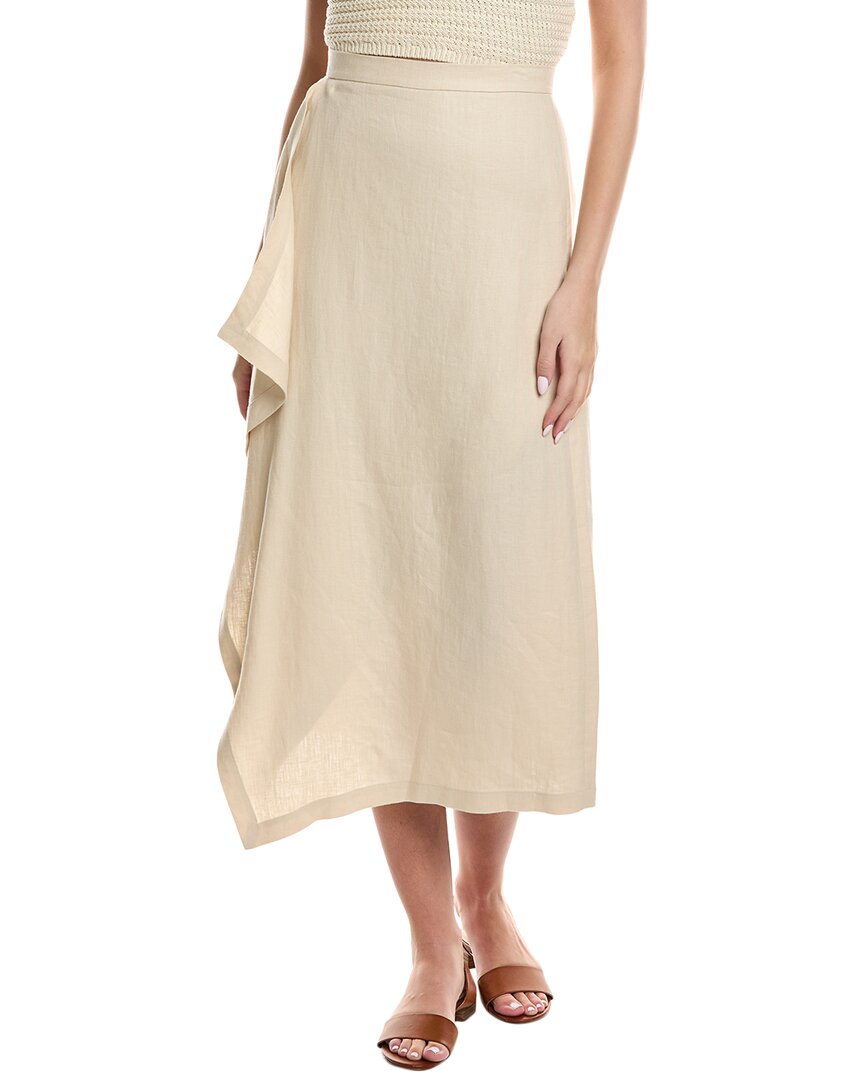 LAFAYETTE 148 LAFAYETTE 148 NEW YORK DRAPE FRONT LINEN MAXI SKIRT