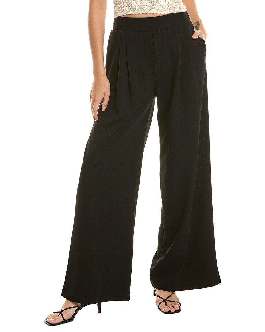 Shop Krisa Wide Leg Pocket Pant In Black