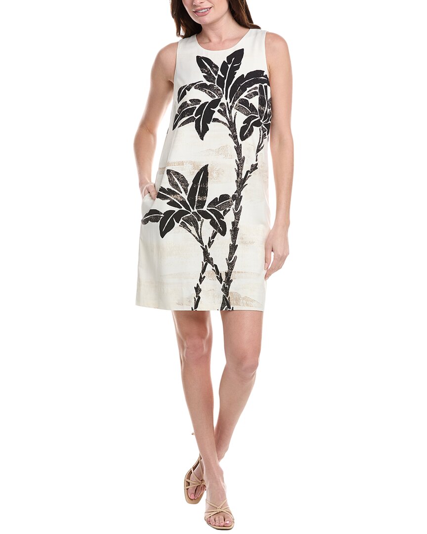Tommy Bahama Peninsula Palms Silk Shift Dress In White