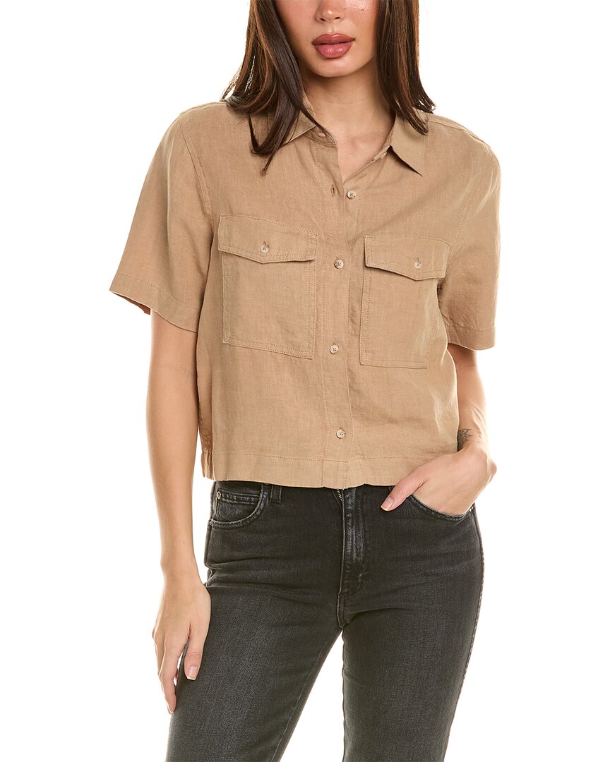 Shop Dl1961 Montauk Linen Shirt In Brown