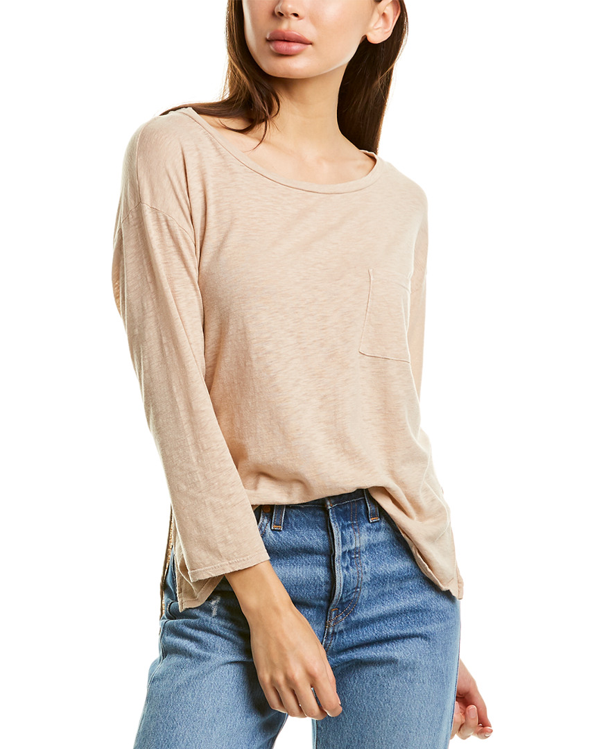 Image of Three Dots High-Low Pocket T-Shirt