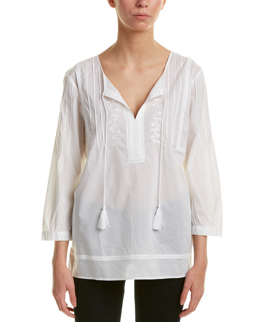 Image of NYDJ Embroidered Voile Top