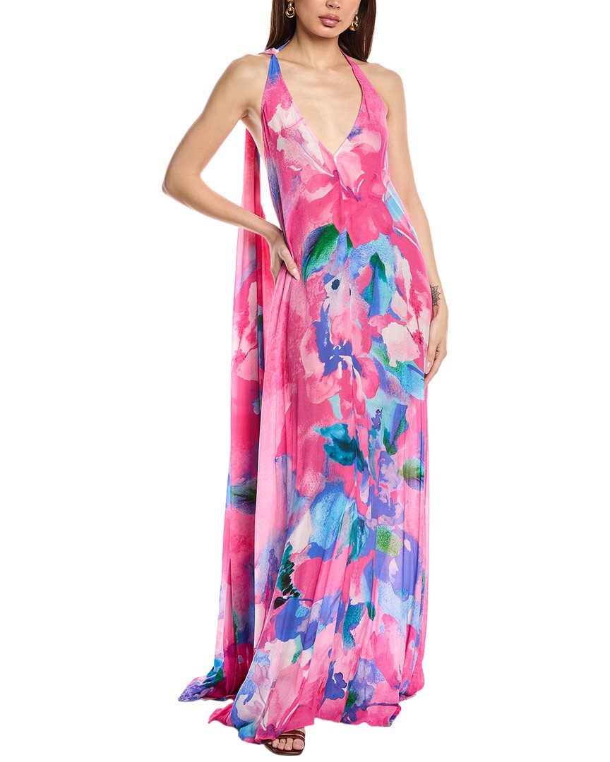 Hemant & Nandita Corseted Maxi Dress In Purple