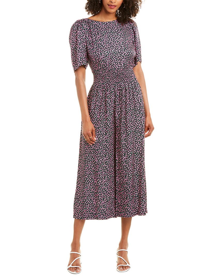 Image of La Vie Rebecca Taylor Wild Rose Silk-Blend Jumpsuit