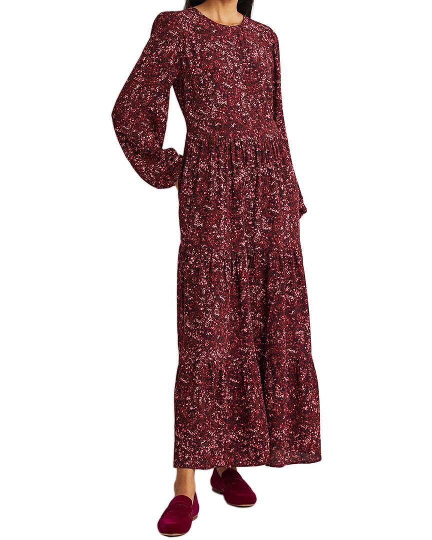 Shop Boden Relaxed Fit Crew Neck Maxi Tier Dress