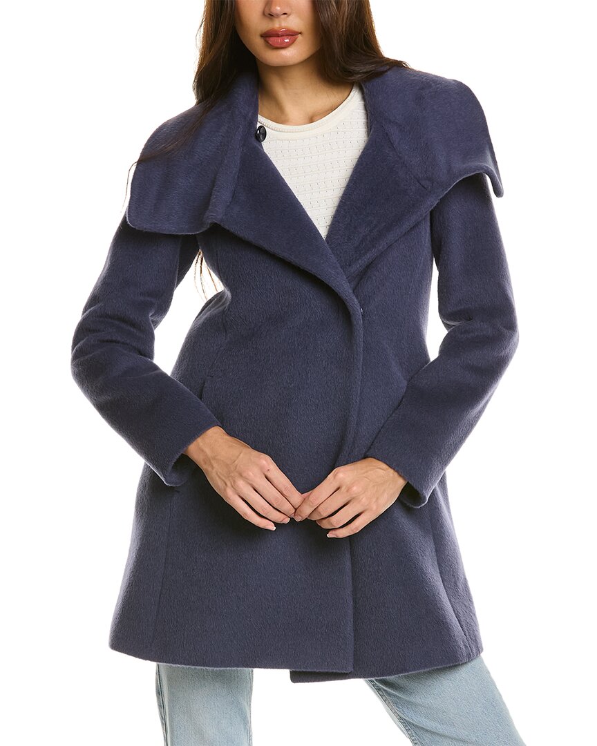 Shop Cinzia Rocca Icons Alpaca & Wool-blend Coat In Blue
