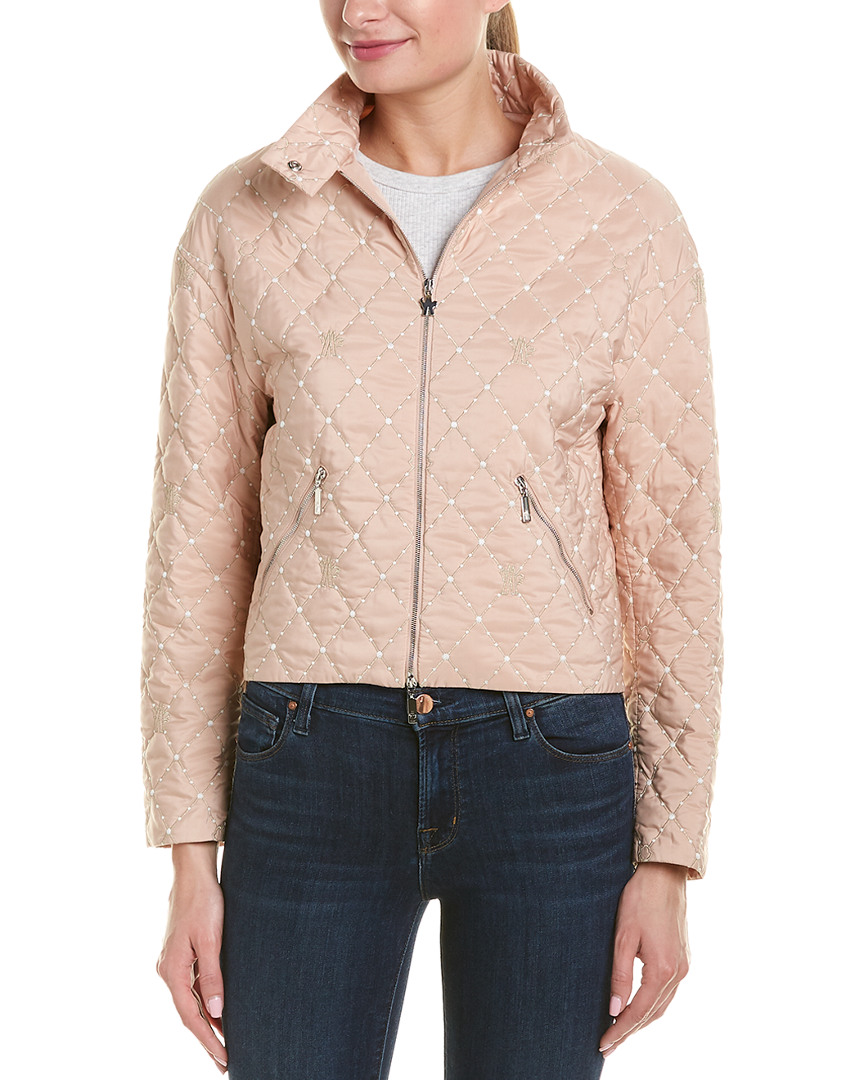 Moncler Silk-lined Jacket In Pink