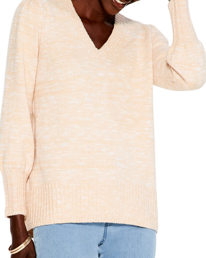 Nic + Zoe Evening Chill Blouson-sleeve Sweater