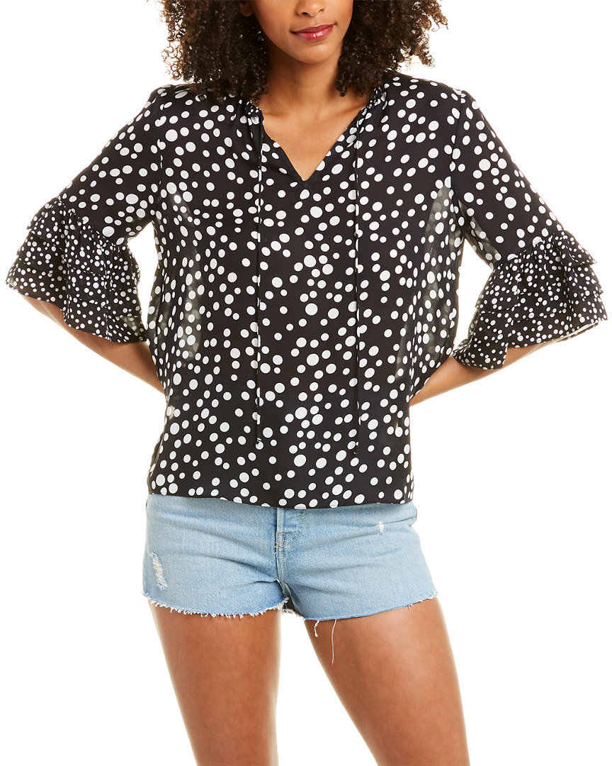 Image of Acrobat Ruffle Sleeve Silk Top