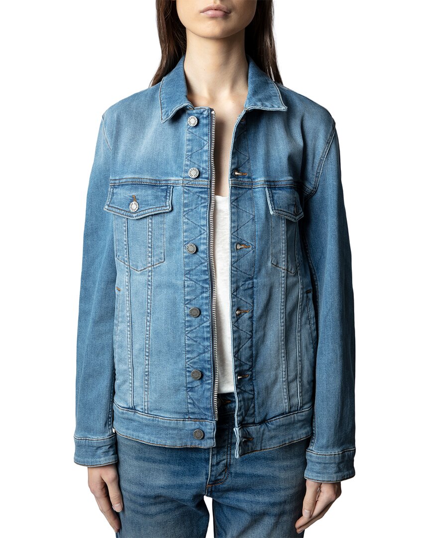 Shop Zadig & Voltaire Kase Denim Hope Jacket