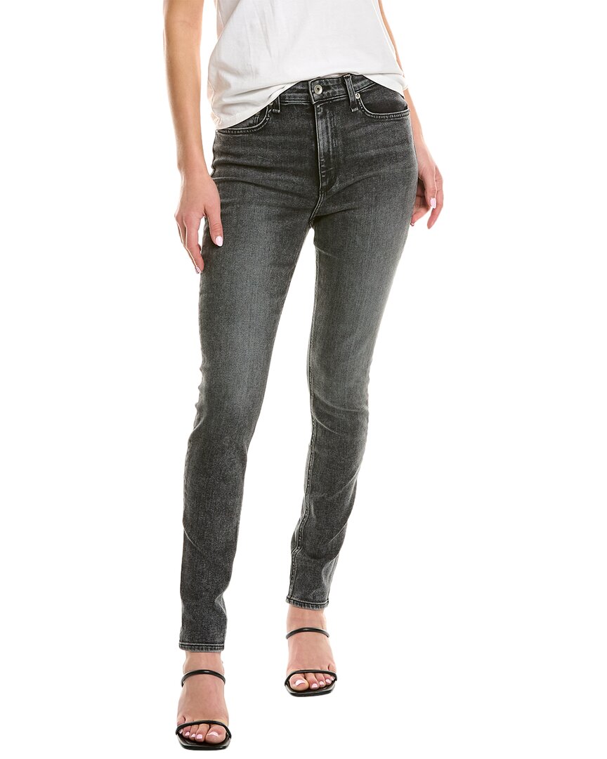 Shop Rag & Bone Nina Black Opal High-rise Skinny Jean In Grey