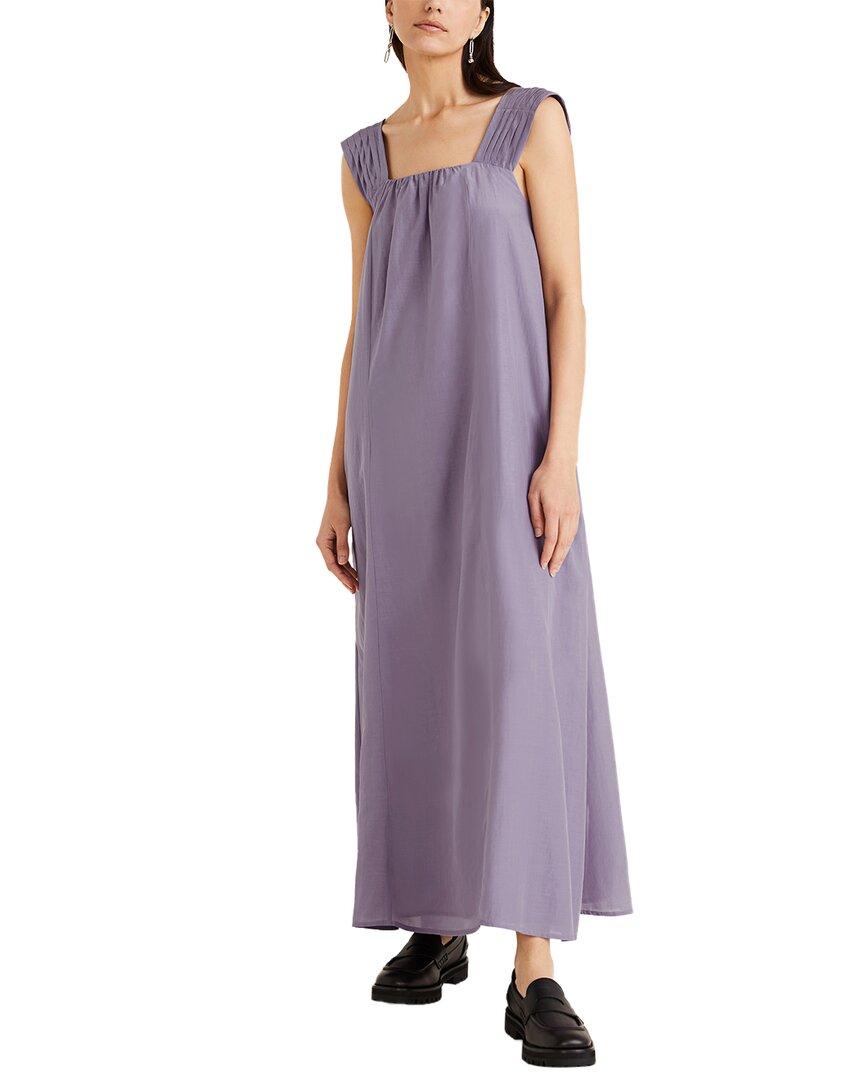 Rossetti Silk-blend Dress In Purple