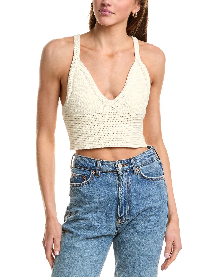 Kule Halter Top In Beige