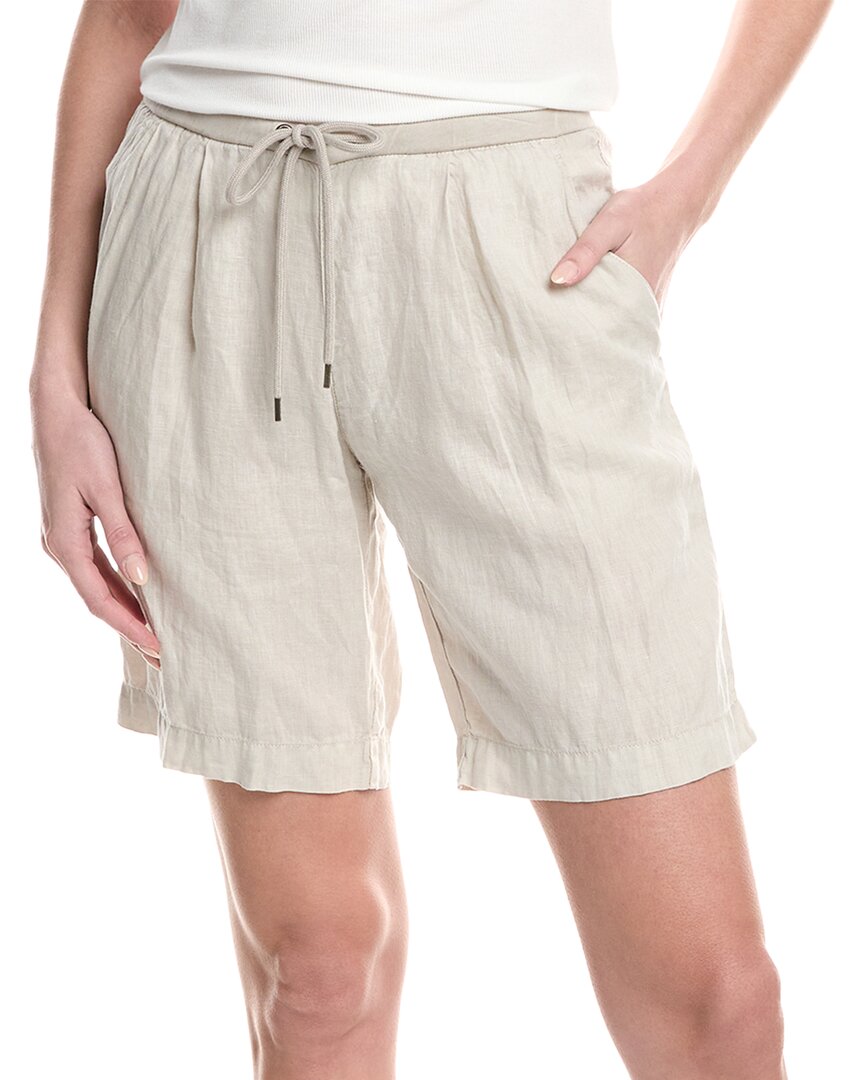 James Perse Pleated Linen Bermuda Short