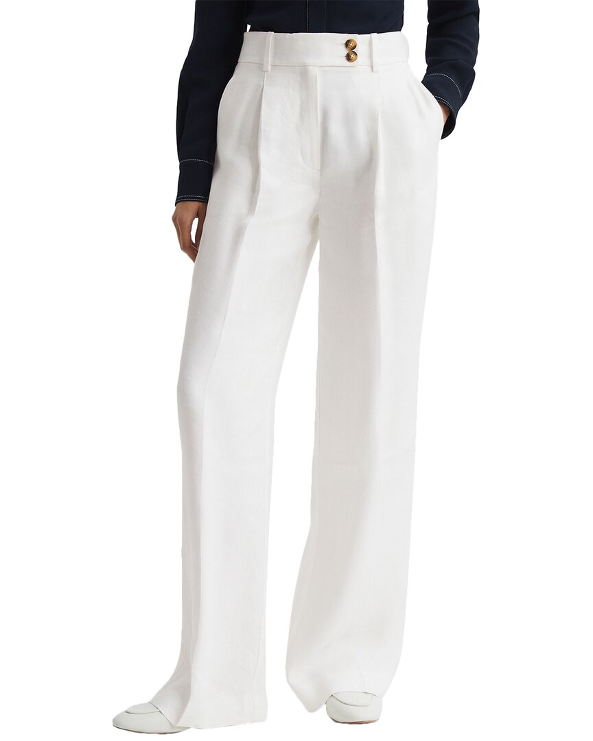Reiss Hollie Linen-blend Trouser In White
