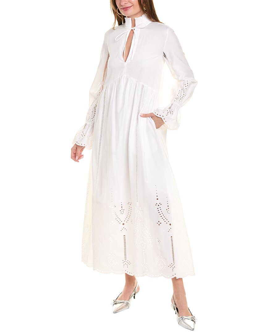 The Kooples Eyelet Maxi Dress In White