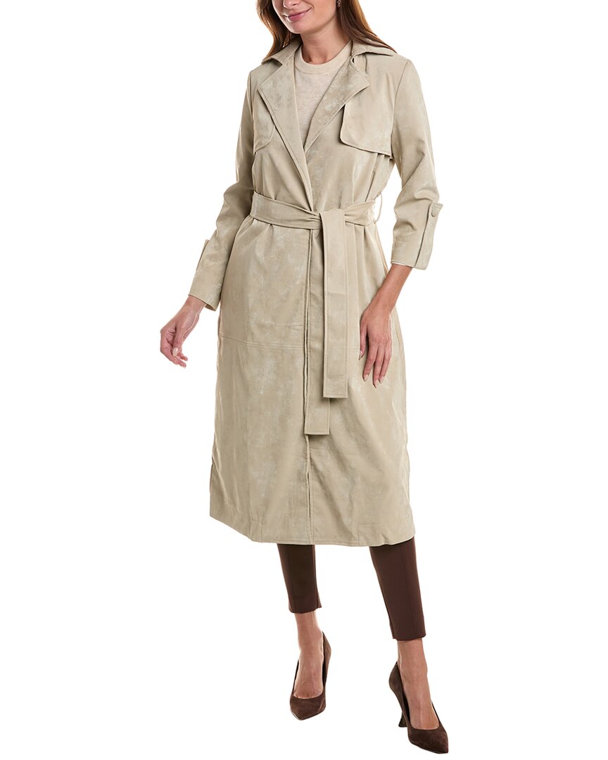 Gracia Belted Trench Coat In Beige