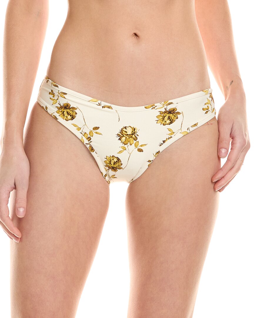 Montce Gold Filigree Added Coverage Lulu Bikini Bottom In Beige