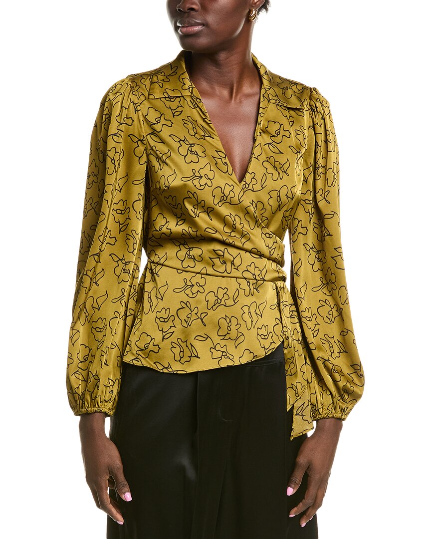 Astr The Label Collared Wrap Top