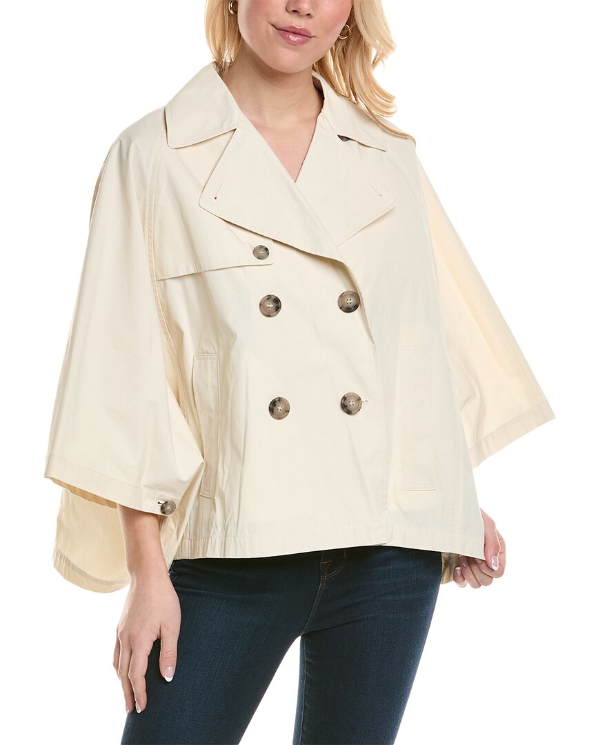 Pre-owned Peserico Cape Jacket Women's In White