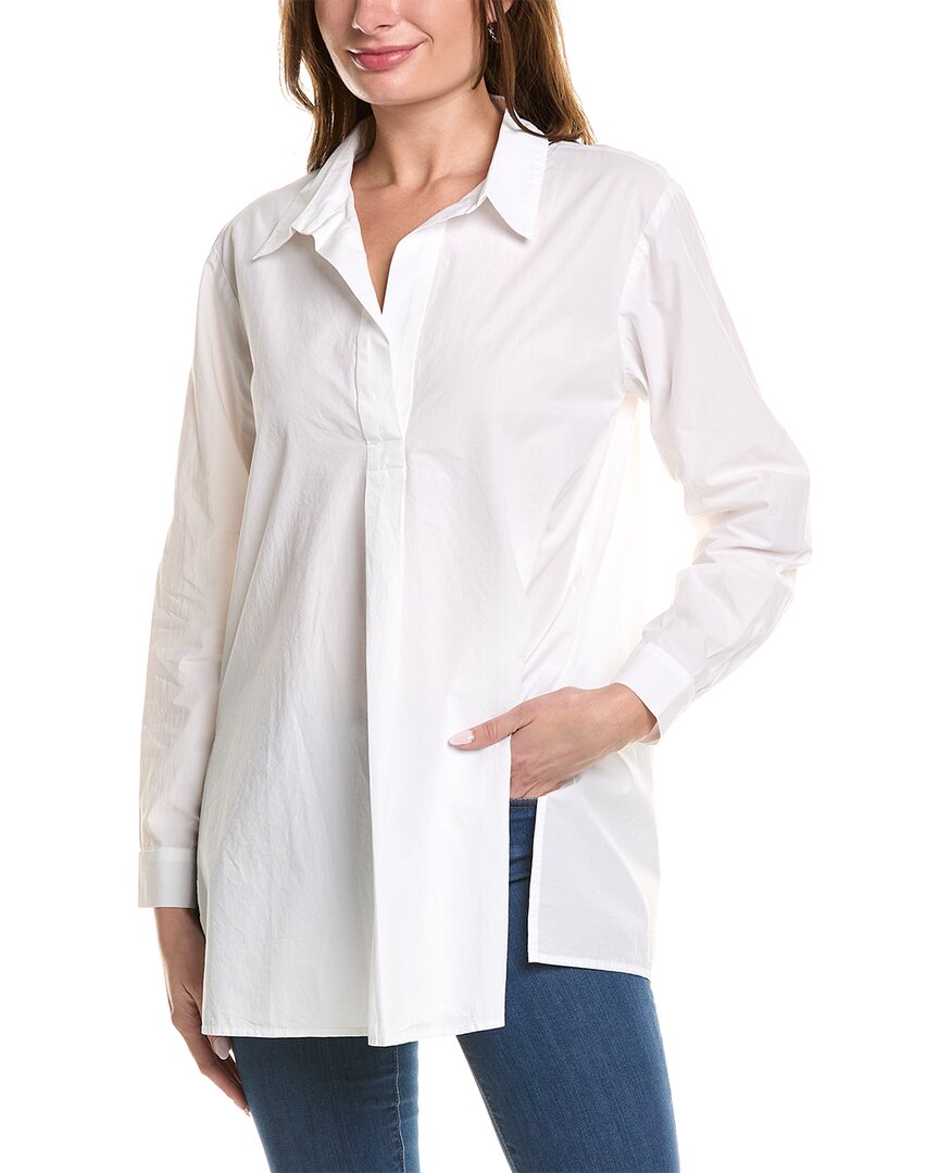 Shop Eileen Fisher Classic Collar Tunic In White