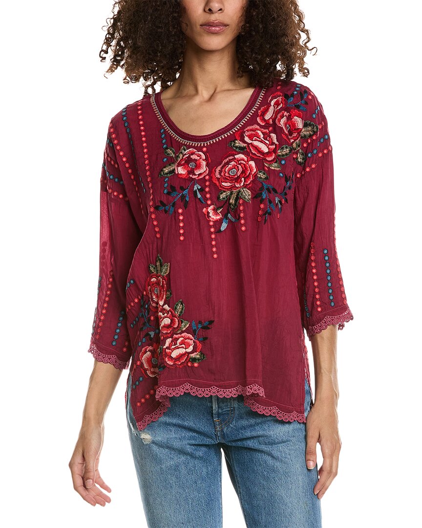 Shop Johnny Was Giovanna Blouse In Red