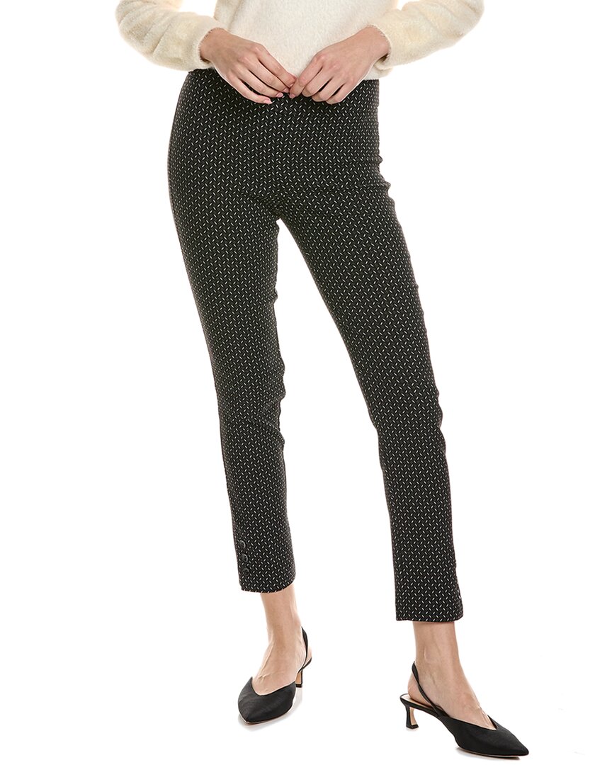 Joseph Ribkoff Jacquard Straight Pant In Black