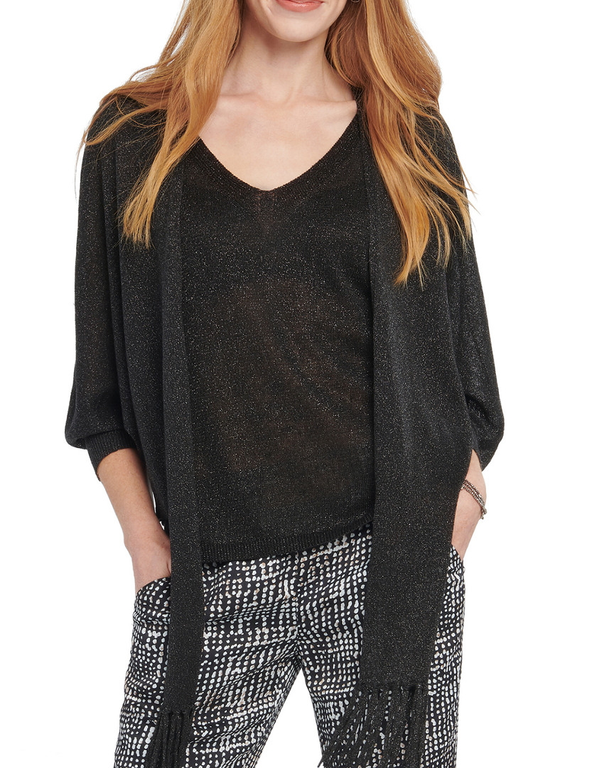 Image of NIC+ZOE Gleaming Tie Linen-Blend Cardigan