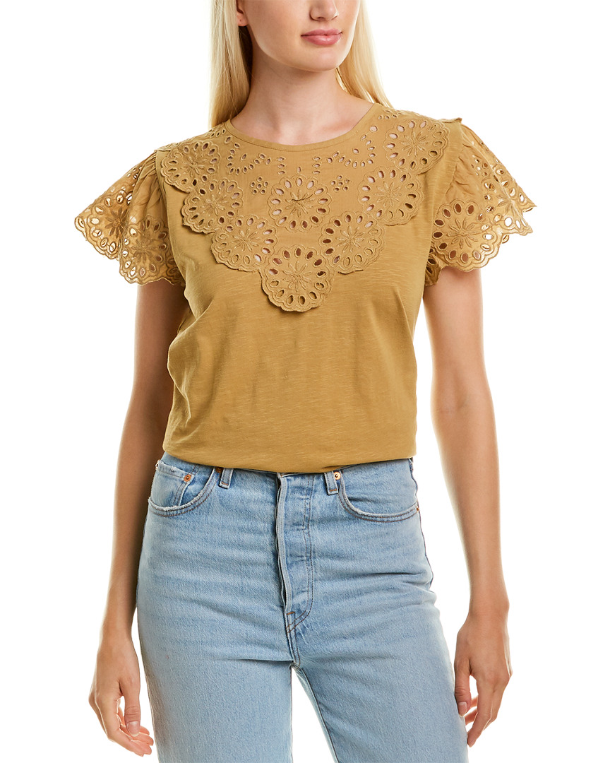 Image of J.Crew Lace Scalloped T-Shirt