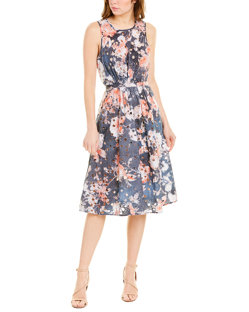 Image of Hemant & Nandita Eyelet Midi Dress