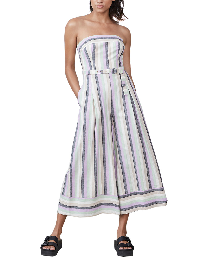 Image of Allen Schwartz Genie Strapless Linen-Blend Playsuit