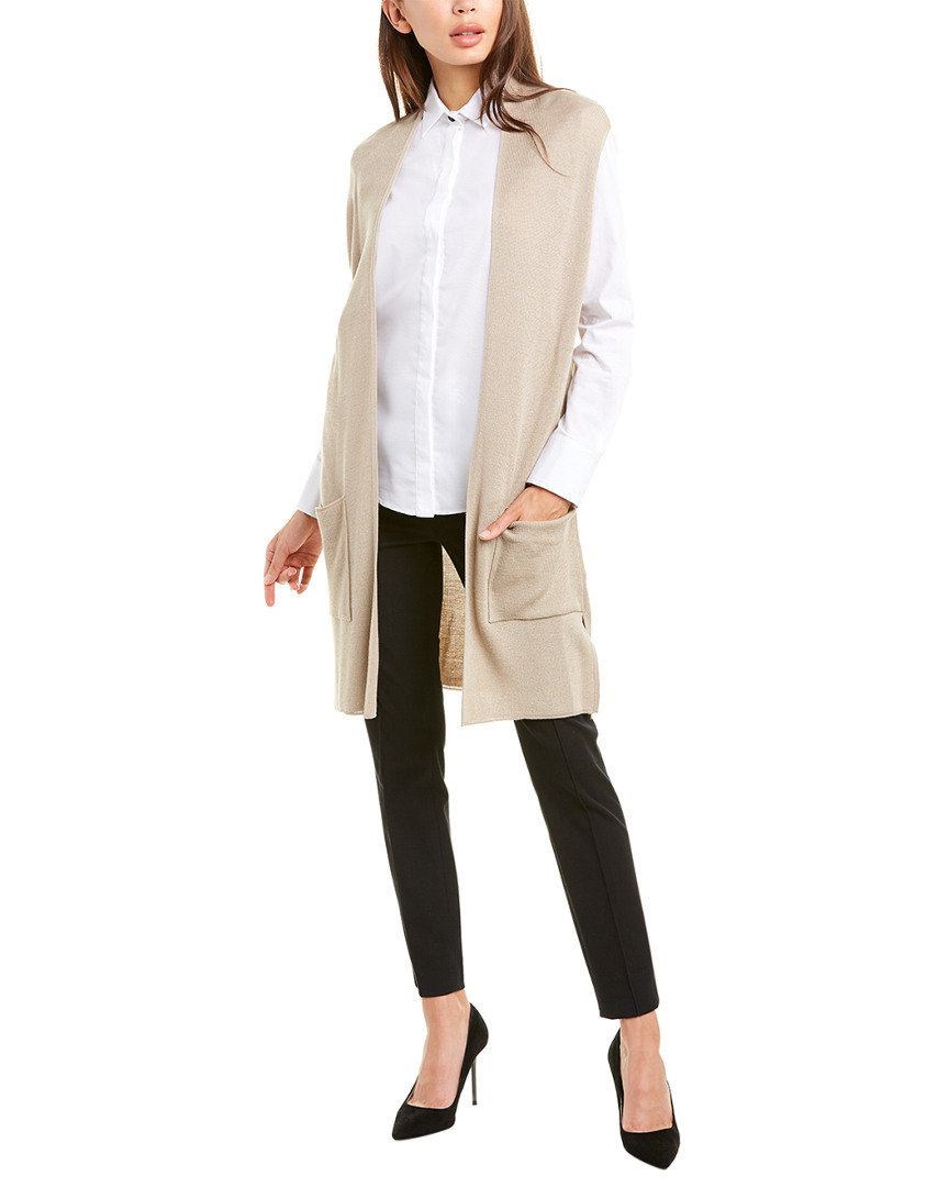 Image of Piazza Sempione Long Wool & Silk-Blend Cardigan