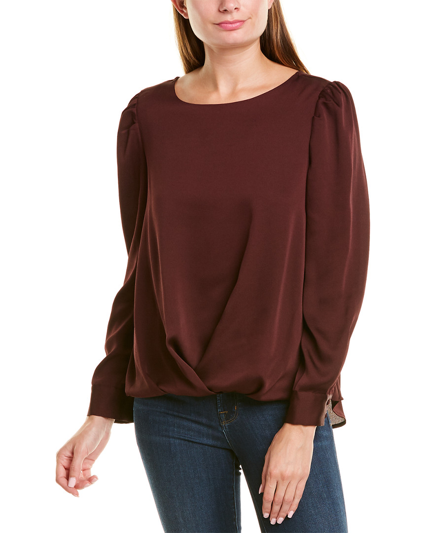 Image of Vince Camuto Hammered Satin Top