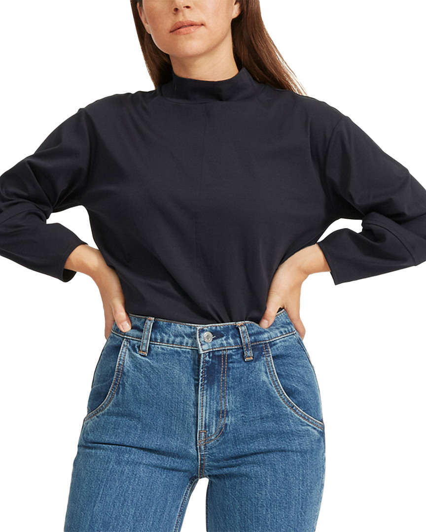 Image of Everlane The Luxe Cotton Mock Neck T-Shirt