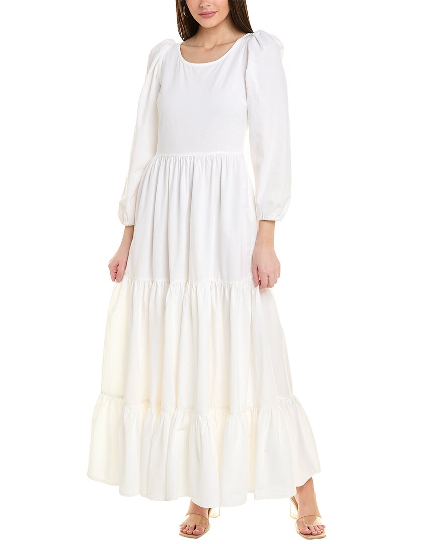 Shop Boyish Tiered Maxi Dress In White