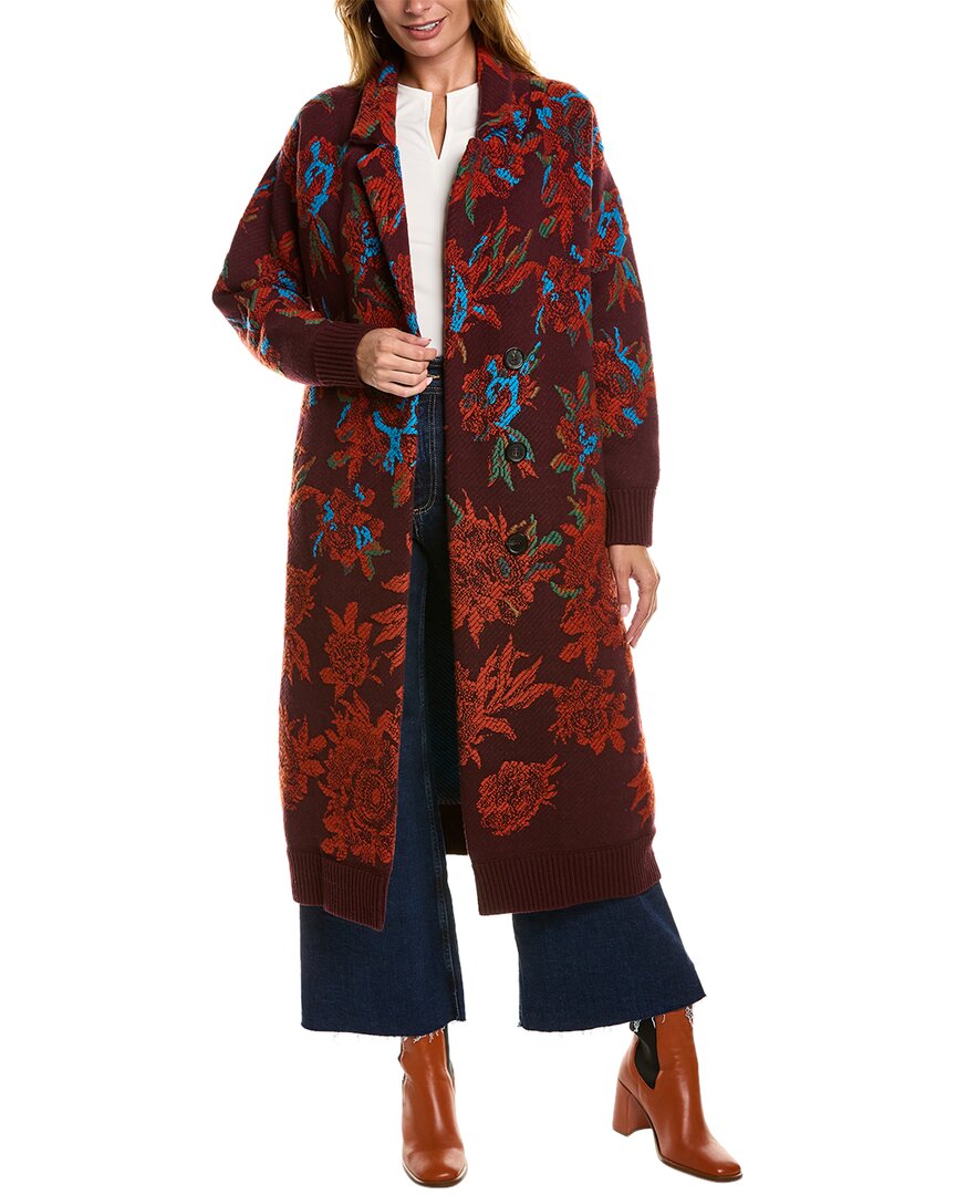 Ferragamo Wool & Cashmere-blend Coat In Brown