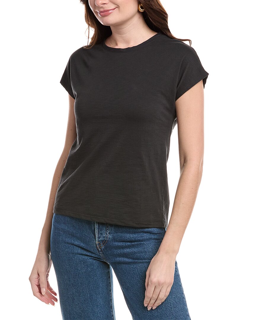 Rag & Bone Mix Media Muscle T-shirt In Black