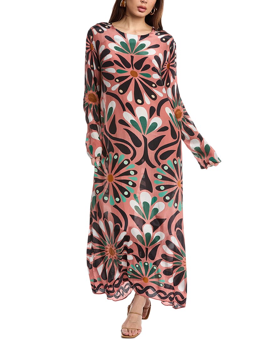Shop Farm Rio Ainika Flowers Maxi Dress In Pink