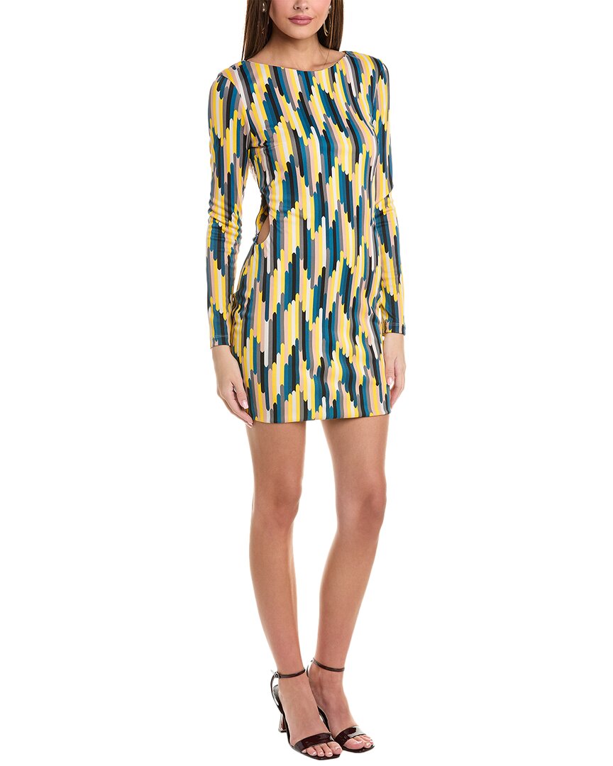 Shop Missoni Mini Dress In Blue