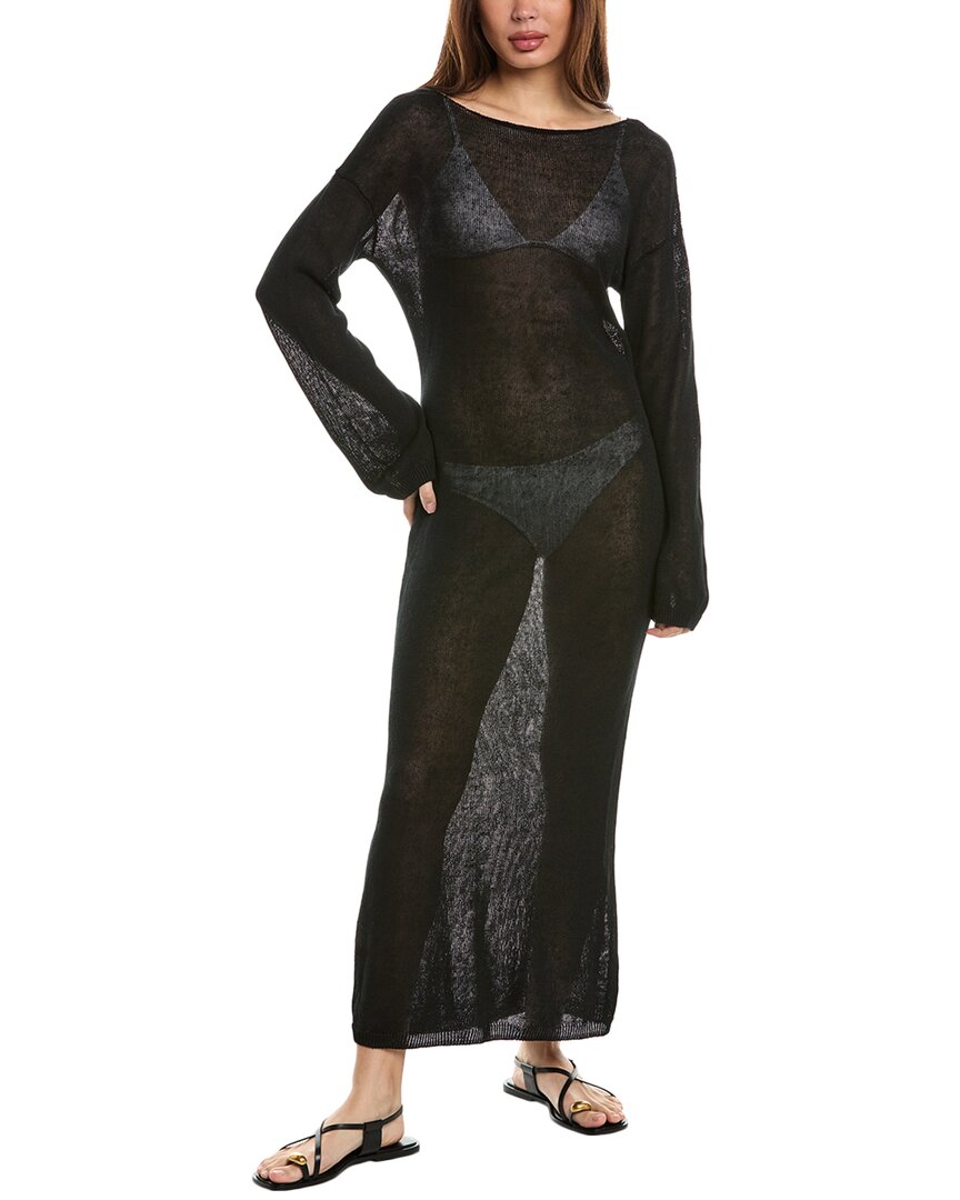 Shop Solid & Striped X Sofia Richie Grainge The Polly Maxi Dress In Black