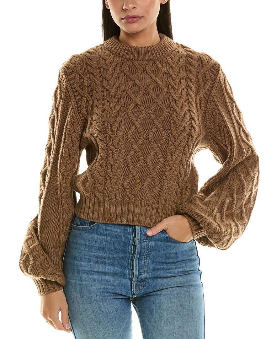 Shop Proenza Schouler White Label Chunky Wool Sweater In Brown