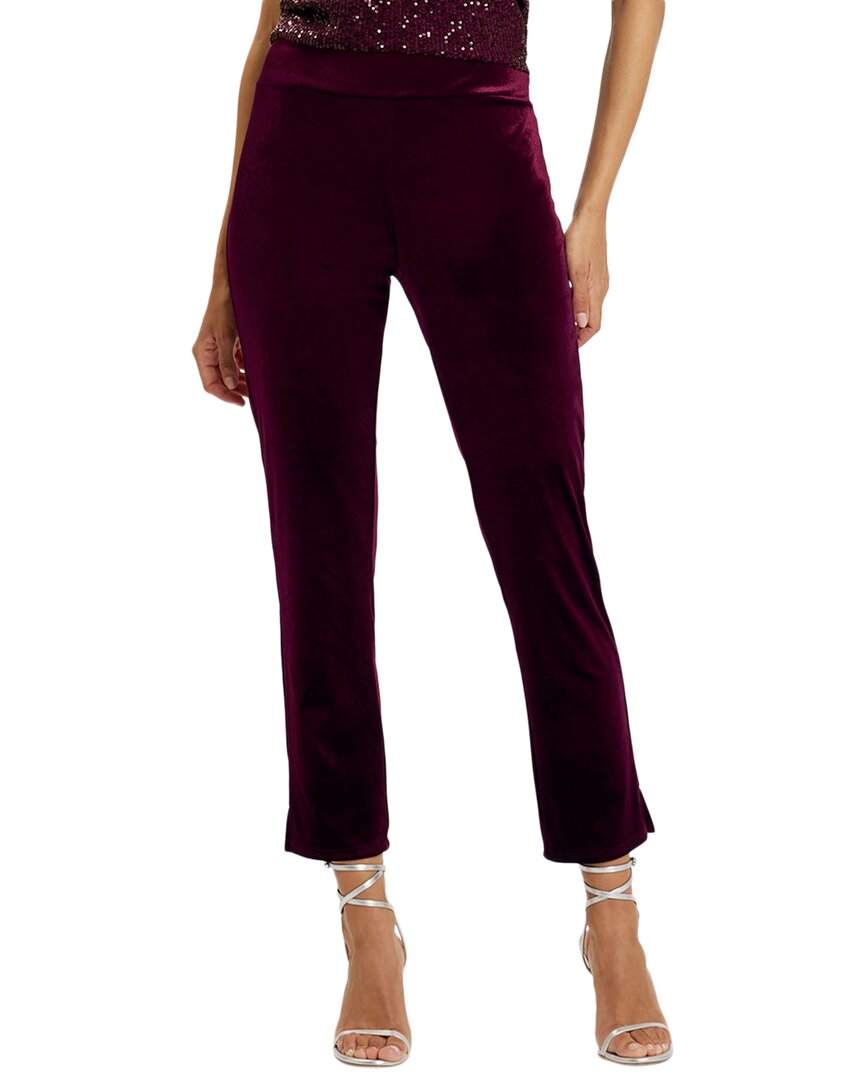 Jude Connally Lucia Slim Fit Pant In Burgundy