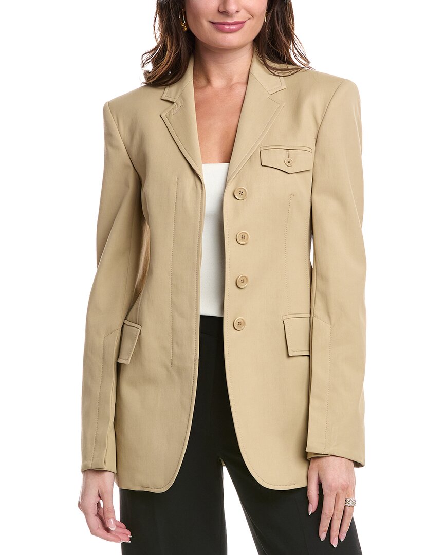 Shop Sportmax Enrico Blazer In Brown