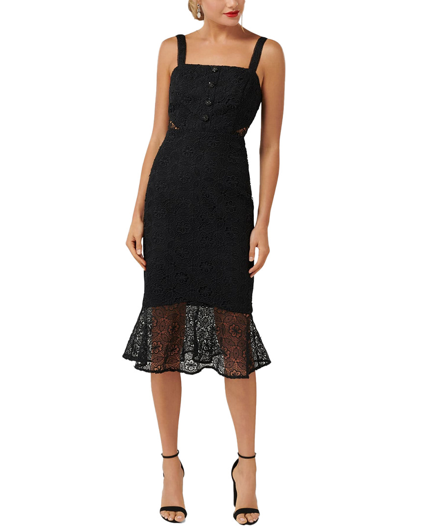 Image of Ever New Button Detail Flippy Hem Lace Dress