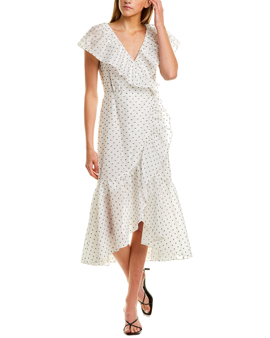 Image of Rebecca Taylor Birdseye Dot Wrap Dress