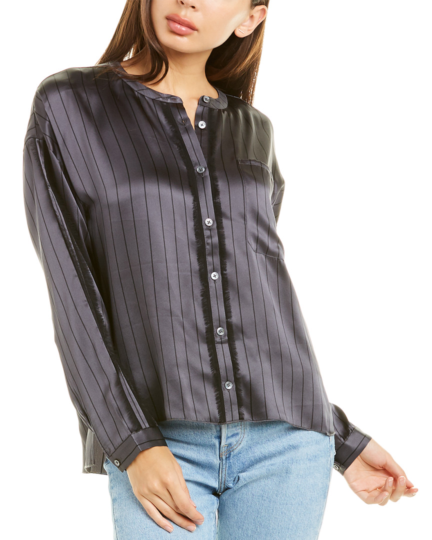 Image of ATM Striped Silk Top