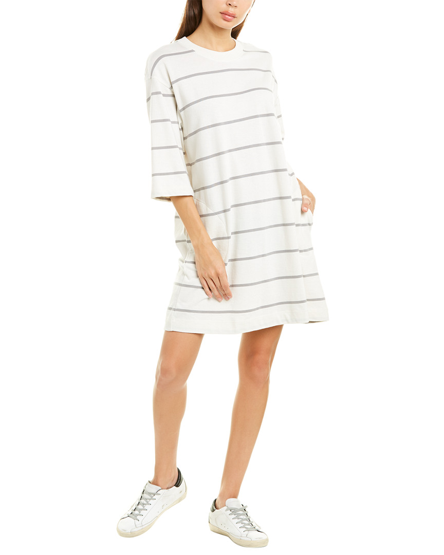 Image of ATM Plaited Jersey Stripe Shift Dress