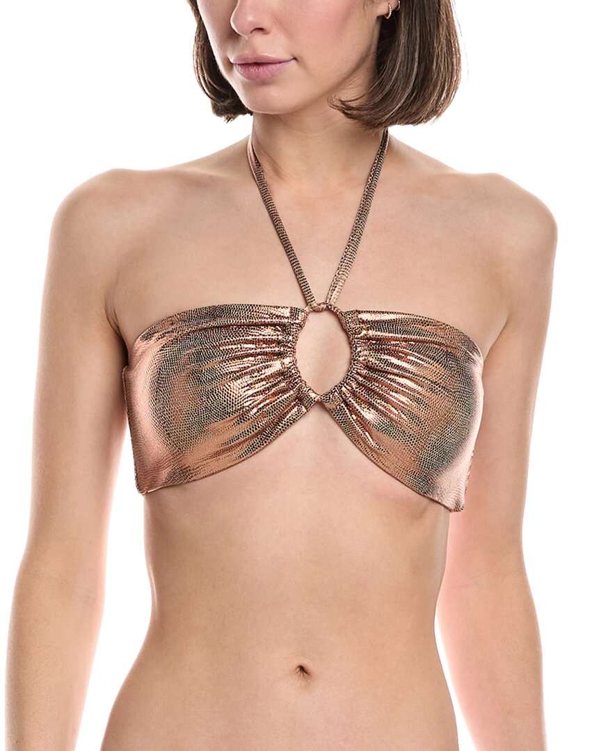 Devon Windsor Reese Bikini Top In Gold