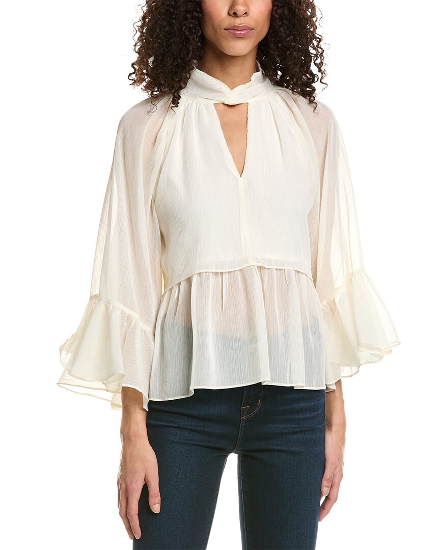 Shop Rosewater Remi Shimmer Top In White